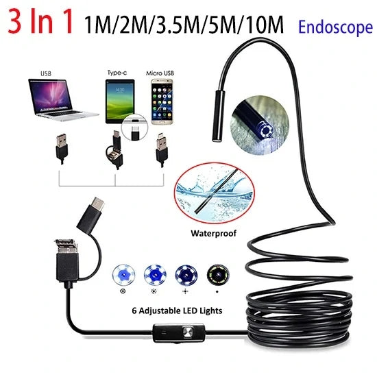 2M USB C Endoscope Camera 7mm Mobile Inspection Probe For Android 2m-usb-c-endoscope-camera-7mm-mobile-inspection-probe-for-android
