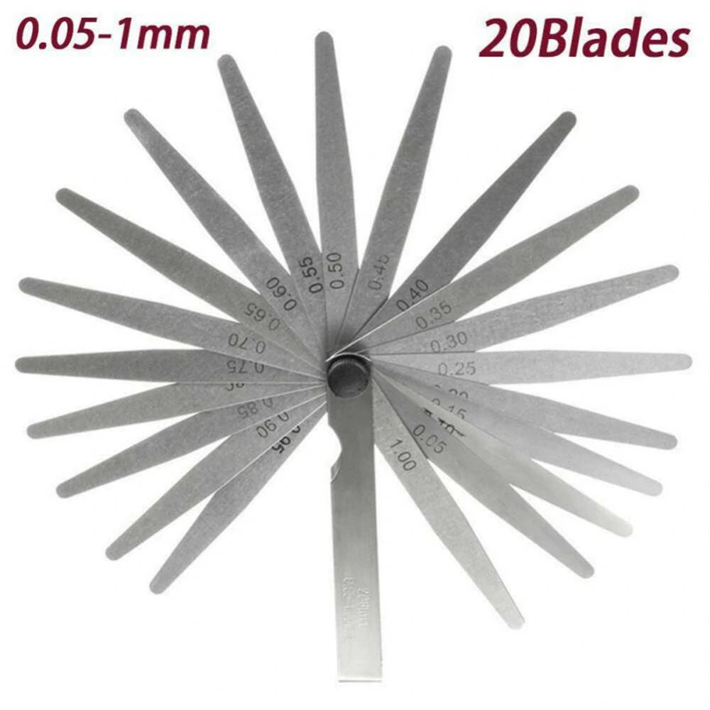 High Precision Metric Feeler Gauge Set 32/20/17 Blades 0.04-0.88mm Thickness for Woodworking and Measuring