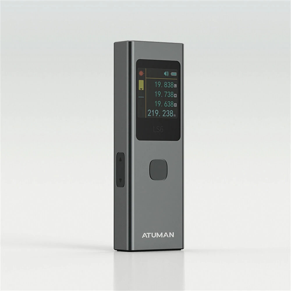ATUMAN LS6 3-in-1 Laser Distance Measurer, 40m Range, High Accuracy, 300mAh Battery, TFT Display, 17+ Functions