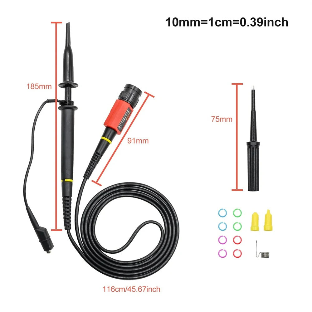 Universal P4100 High Voltage Oscilloscope Probe - 1000V DC, 100MΩ, 6pF Capacitance with ACPP