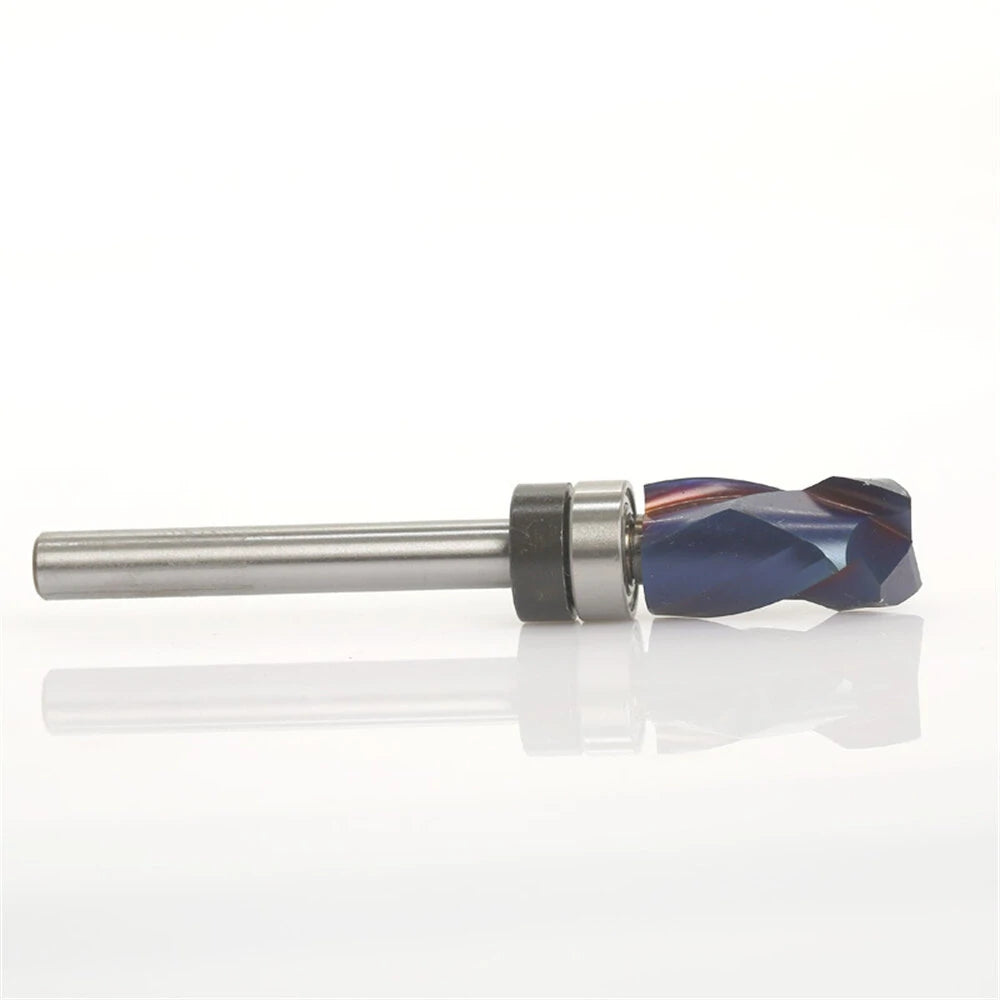 High-End Blue Nano Coated Milling Cutter with Extended Hard Alloy Shaft for Precision Woodworking
