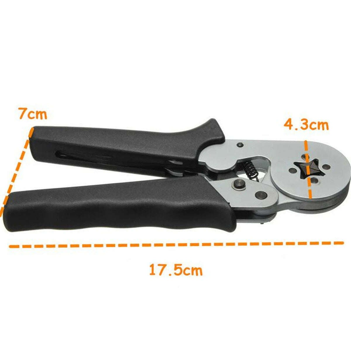 Adjustable Terminal Crimping Tool 0.08-6.0mm² Range with Ergonomic Nylon Handle for Wire Connections