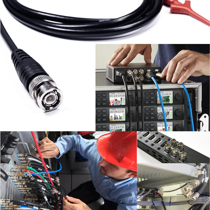 User-Friendly Oscilloscope Probe with BNC Female Head & Mini IC Clip RG58 for Radio Frequency & Electronic Testing