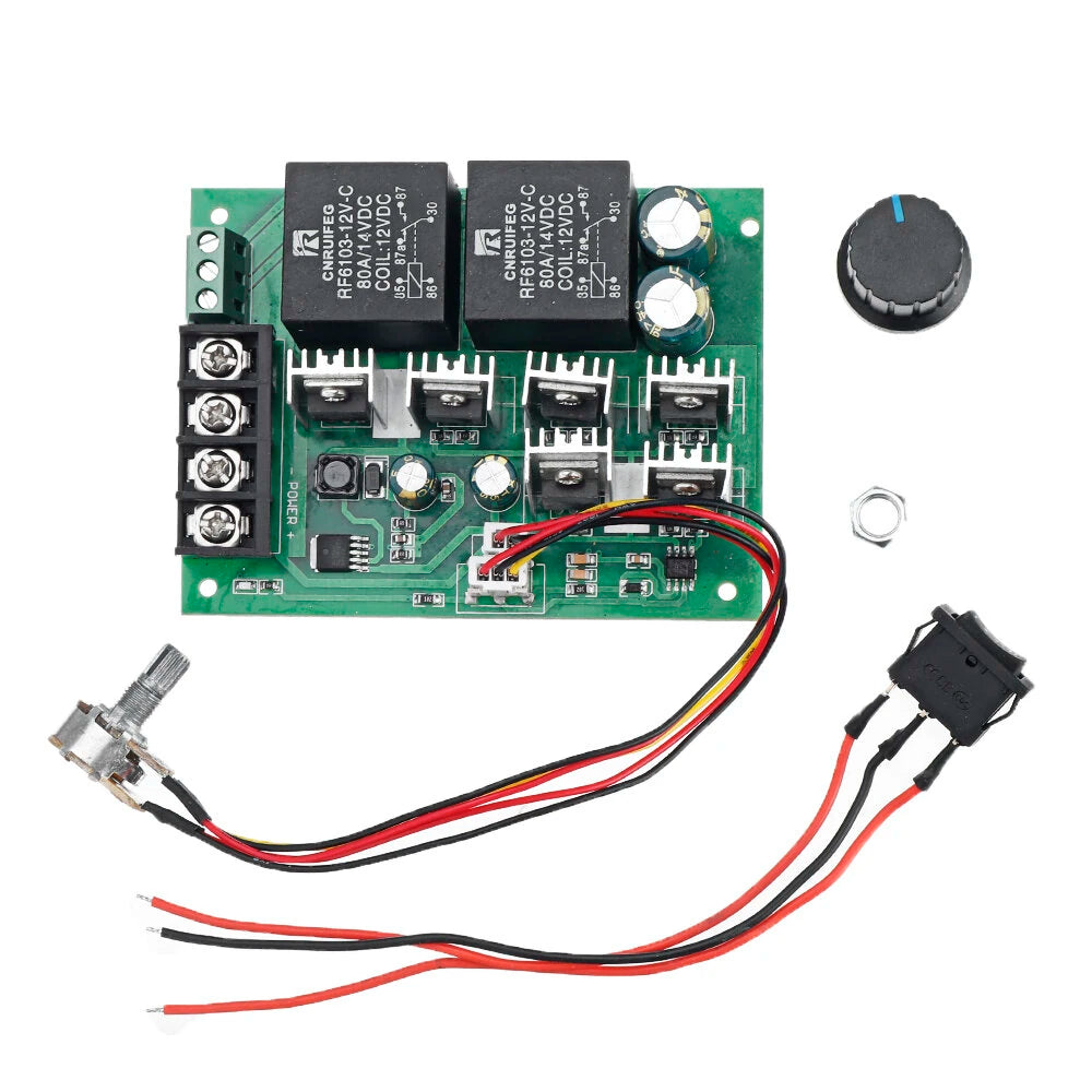 40A 2000W PWM DC Motor Speed Controller with Forward/Reverse Switch for 12V-48V Applications