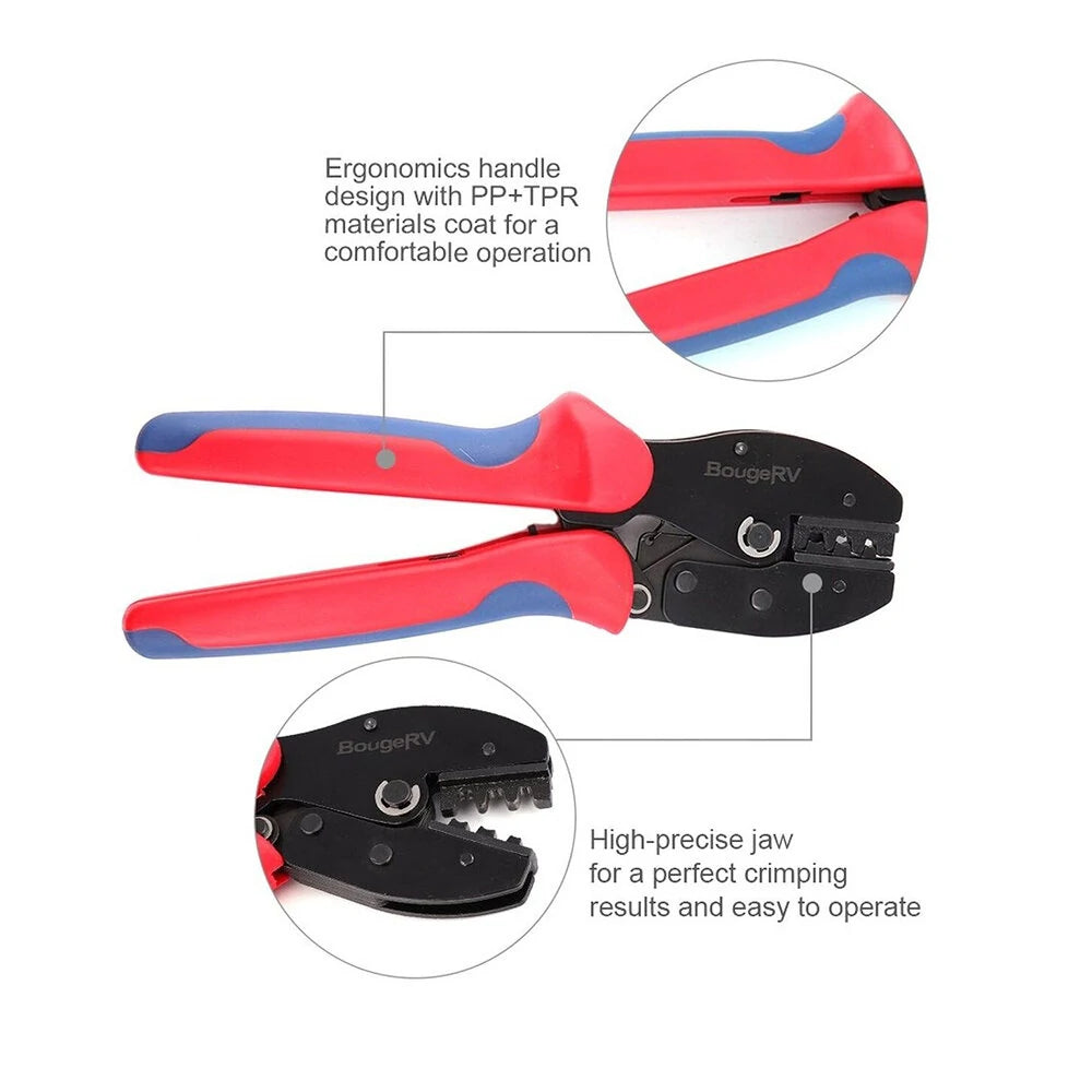 Solar Crimper Tool Kit: 12Pcs with 6 Pairs Connectors & 1 Spanner Wrench for Panel Cable Installation