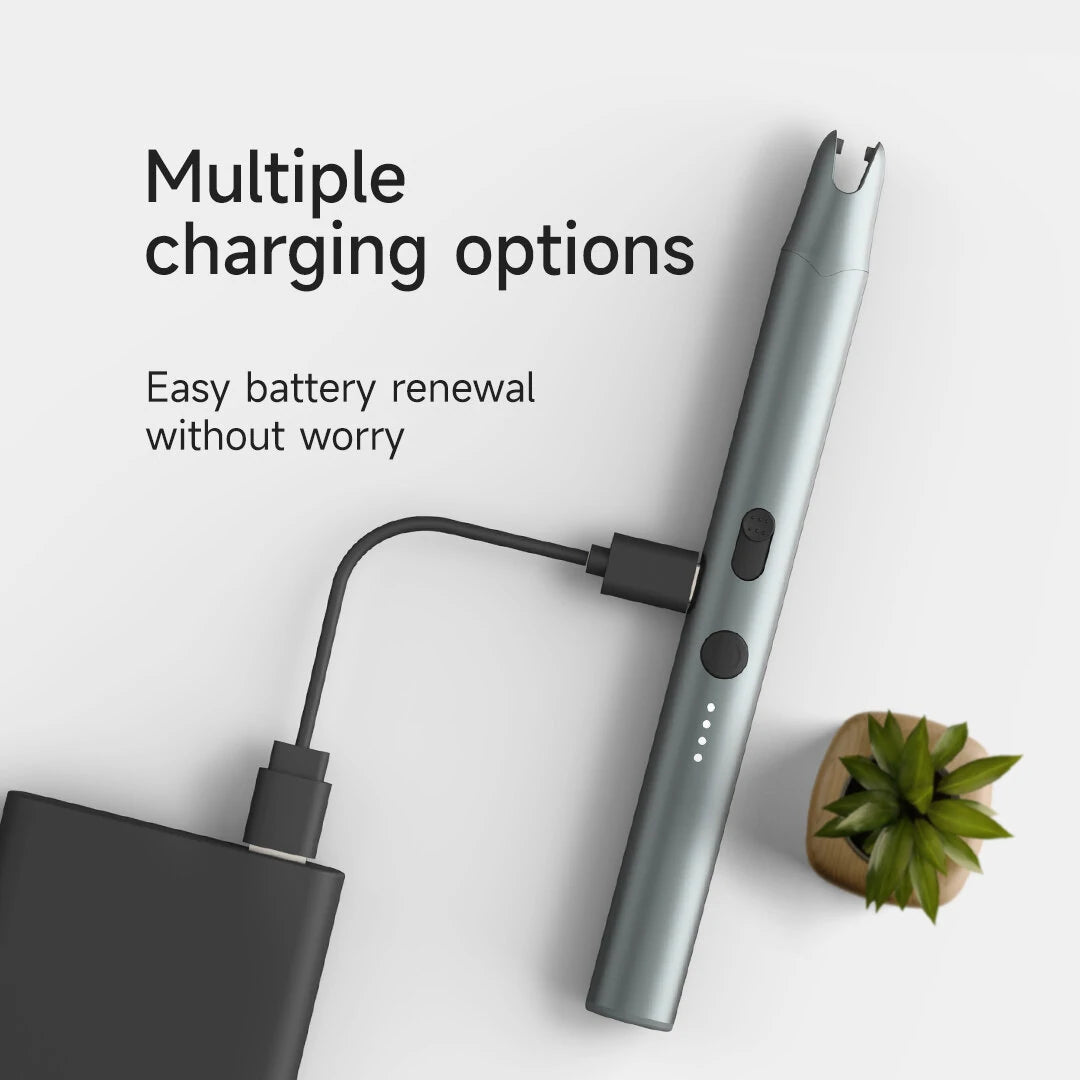 ATUMAN IG1 Plasma Ignition Pen - Safe Plasma Technology, Type-C Rechargeable, Aluminum Alloy, Visual Battery Indicator, Double Safety Switch