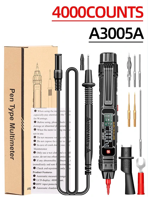 ANENG A3005APro 4000 Counts Digital Multimeter Pen for Precision Electrical Testing - AC/DC Voltage, Hertz, Capacitance, Resistance & Diode with Auto Shutdown