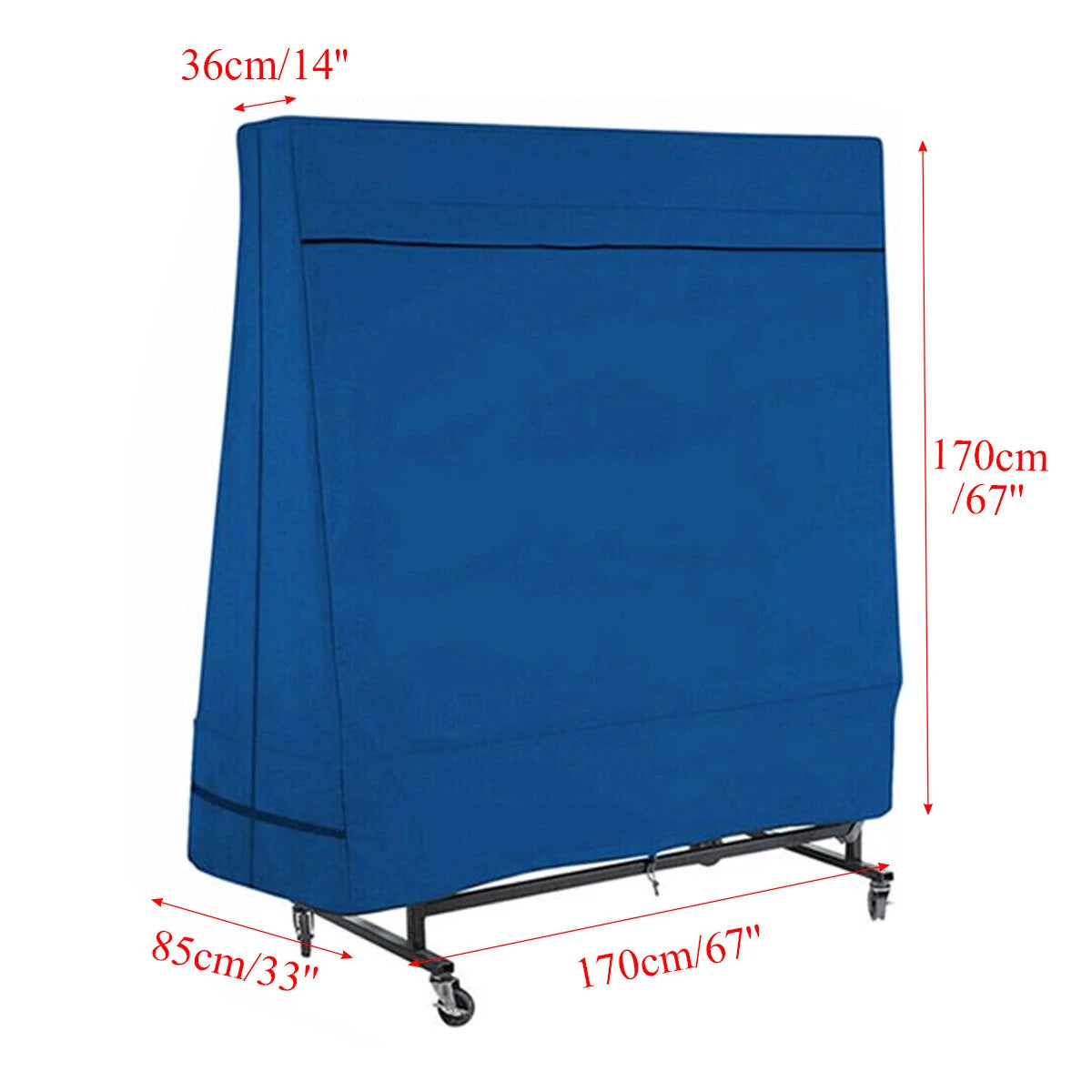 Waterproof Dustproof Table Tennis Table Cover, 67x67x33x14