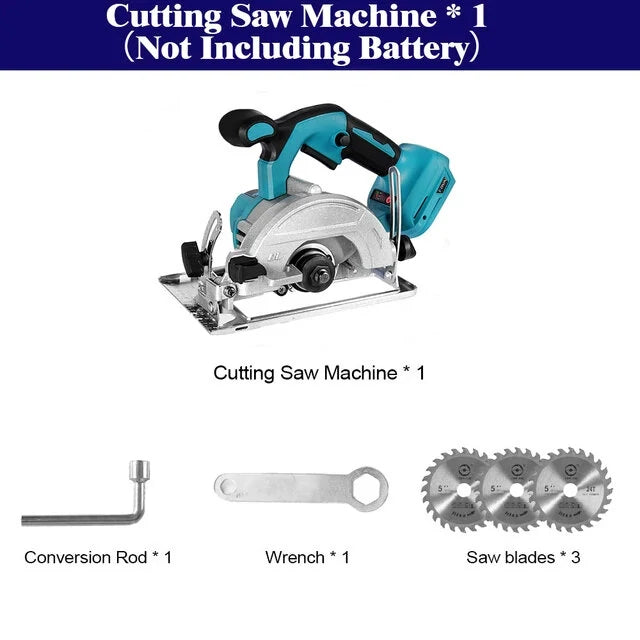 Drillpro 5 Brushless Electric Circular Saw, 10800RPM, Adjustable Bevel, 3 Blades, Woodworking Power Tool