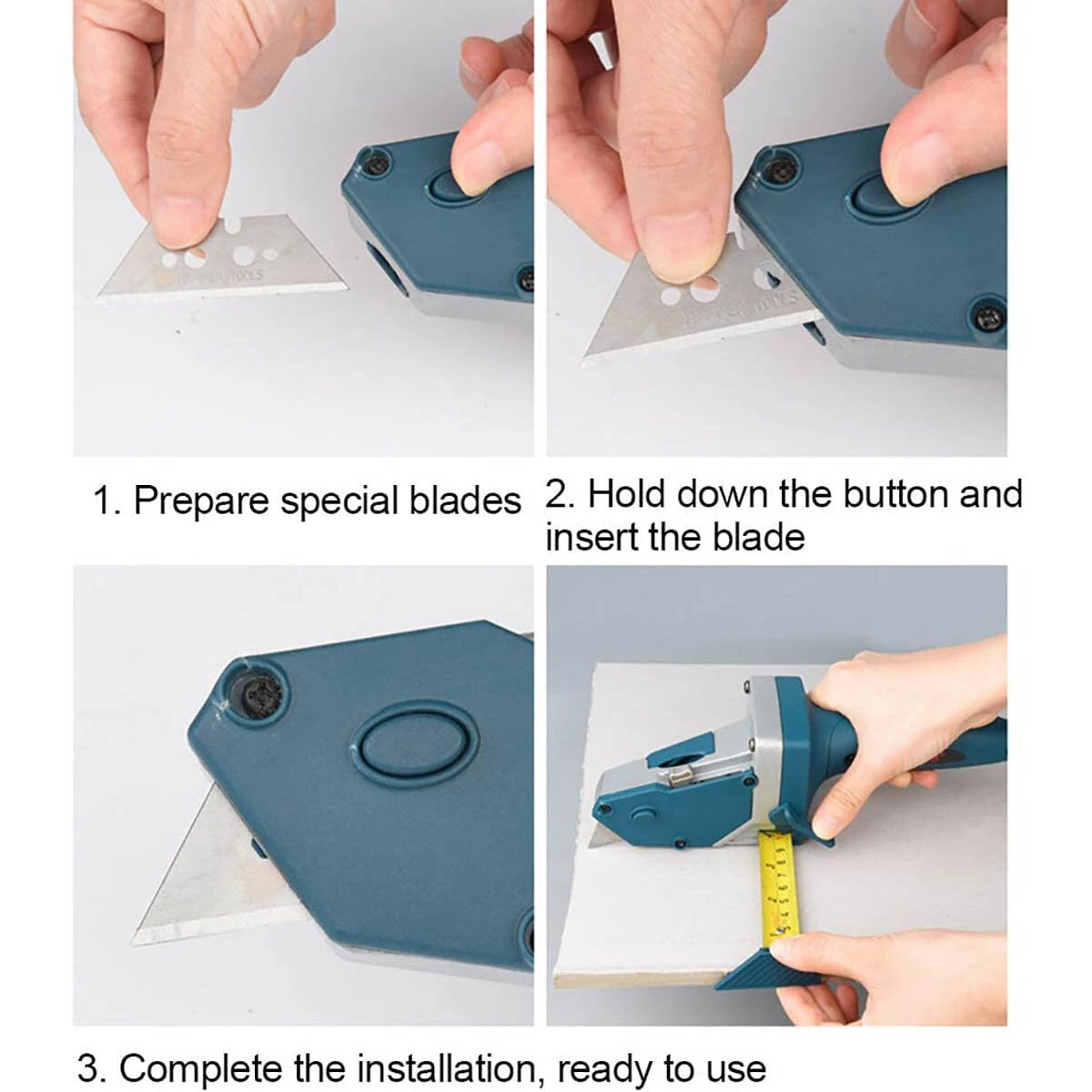 Drillpro All-in-One Gypsum Board Cutting Tool with Measuring Tape & Utility Cutter for DIY Projects