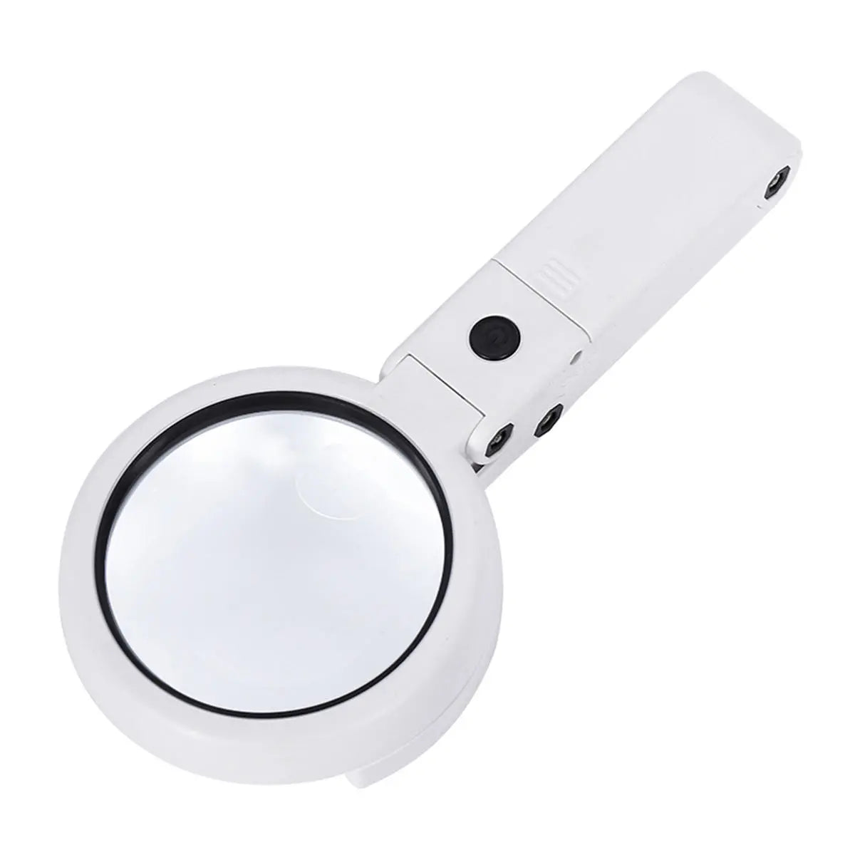 Foldable Handheld Magnifier Lamp with 5X/11X Zoom and 8 LED Lights for Newspaper Reading