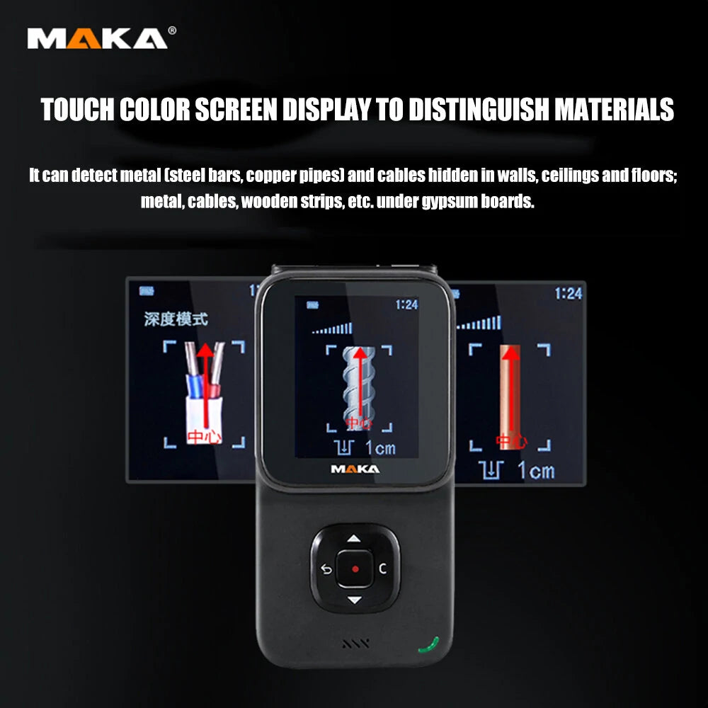 MAKA MK2301 7-in-1 Precision Measurement Device: Temperature, Distance, Angle Detection with 1024 Pixel Infrared & Visible Imaging for Thermal Analysis