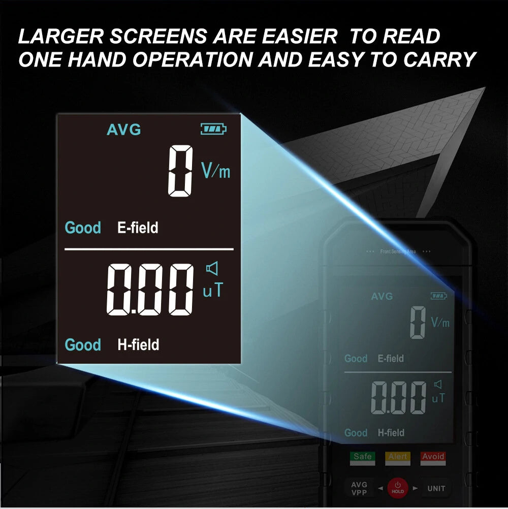 Electromagnetic Radiation Tester ET925PRO/ET92 - Large Color Screen, 40V/m Alarm, Sound & Light Alert, Top-Selling Safety Monitor