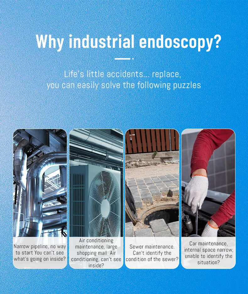 8MP 8MM Waterproof Type-C Endoscope with 8 LED Lights, IP67 Rated, Flexible/Hard Wire for High-Resolution Imaging