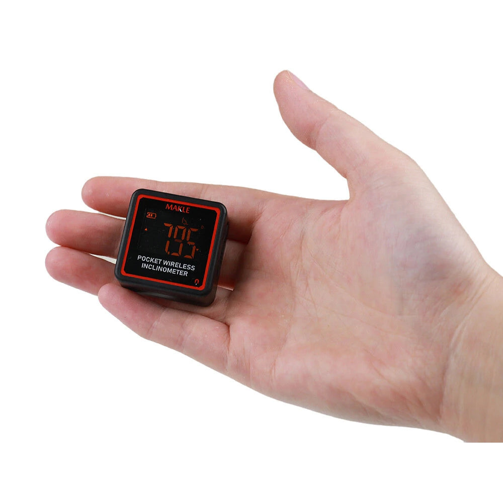 ETOPOO Mini Digital Inclinometer with Bluetooth, 90° Pocket Angle Gauge, Clear Display & Portable Design for Accurate Slope Measurements