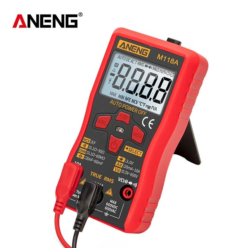 ANENG M118A Digital 6000 Counts True RMS Auto-Range Multimeter with NCV, Data Hold & Flashlight