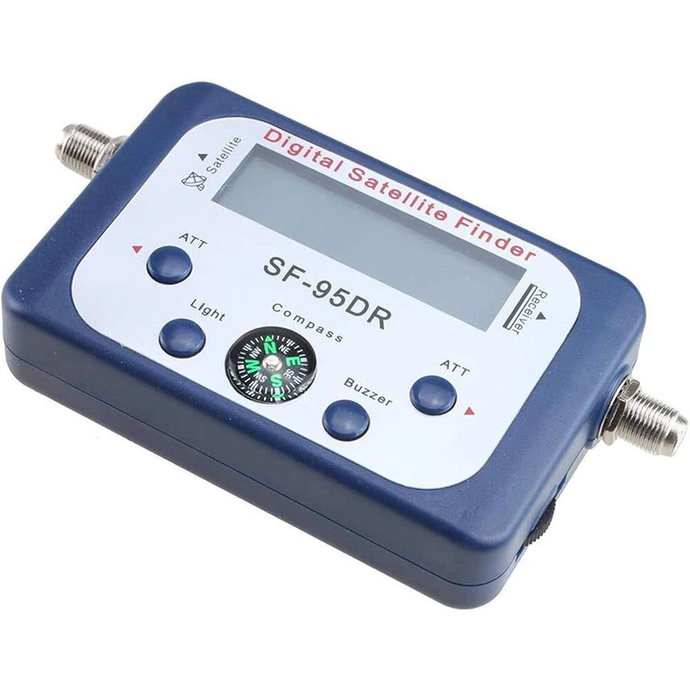 Portable SF-95DR Satellite Finder with Built-in Amplifier, Backlight, Compass & Digital Signal Meter (950-2150 MHz)