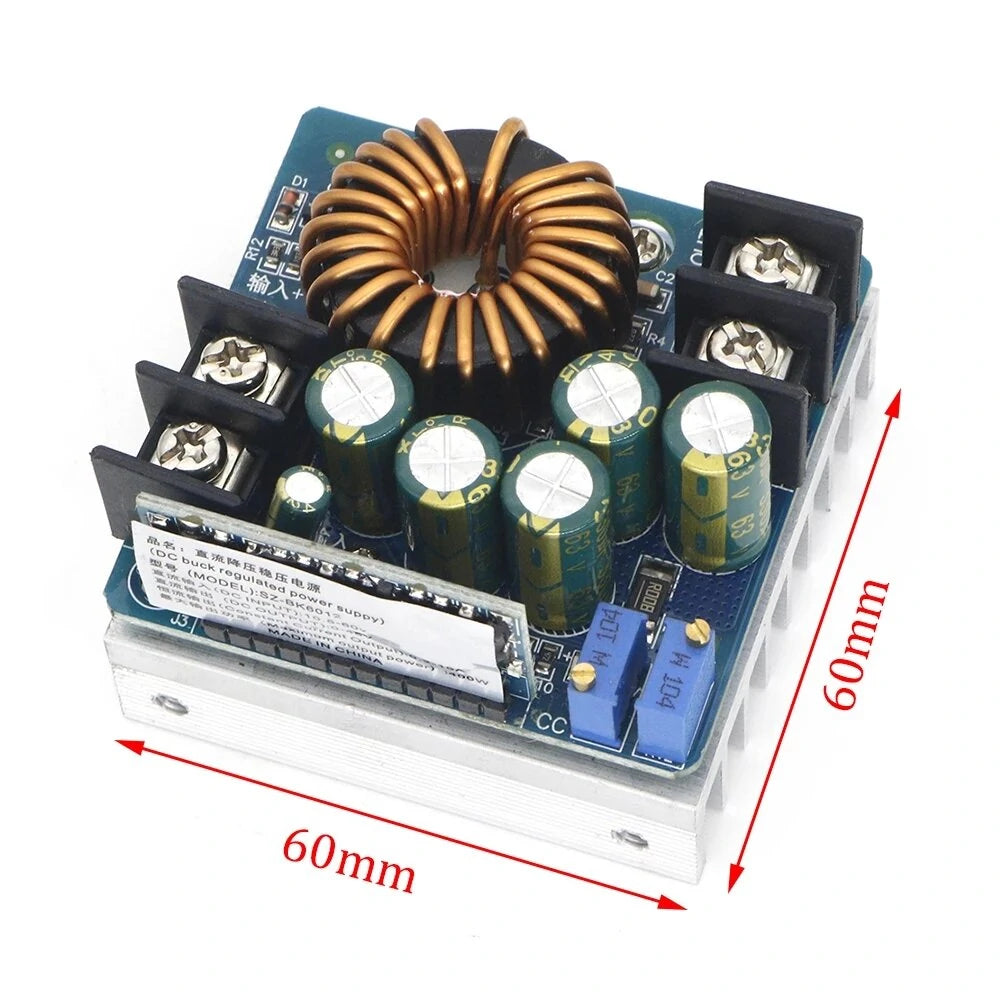 400W High-Power DC-DC Buck Converter 10V-60V Adjustable CV/CC Power Supply Module