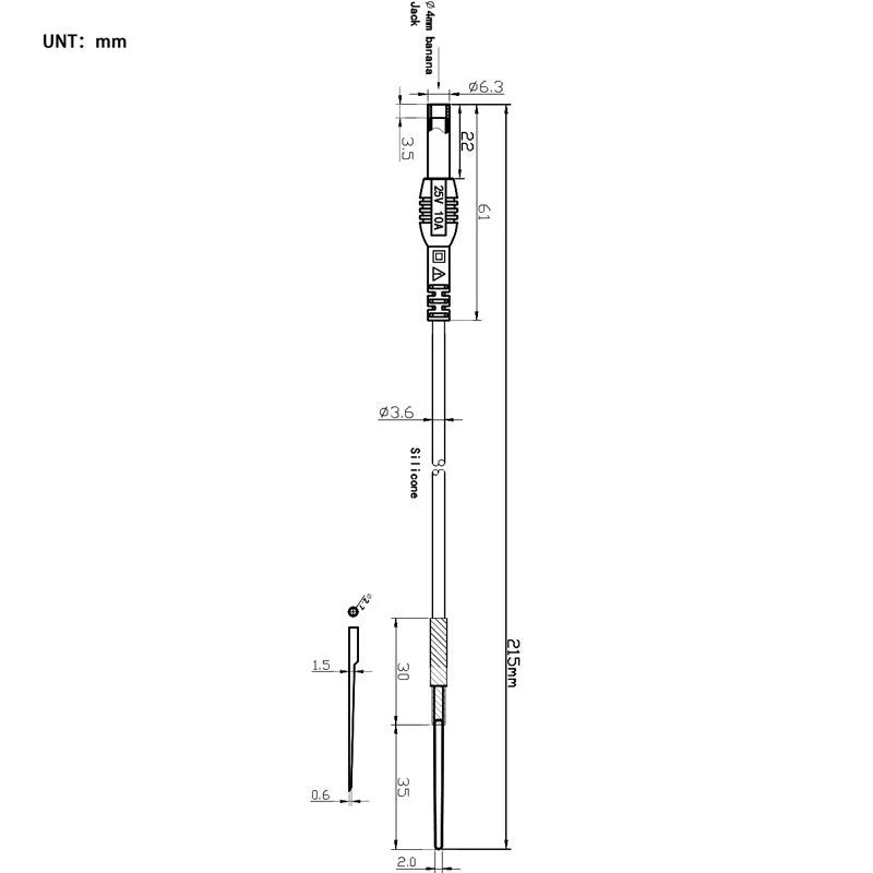 4mm Sheathed Banana Plugs & Outcrop Adapters for Multimeter Testing - Hook Needle Connector for Secure, Efficient Signal Integrity