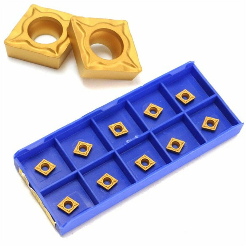 10pcs Drillpro CCMT060204-HM YBC251 Carbide Inserts for Turning Tool