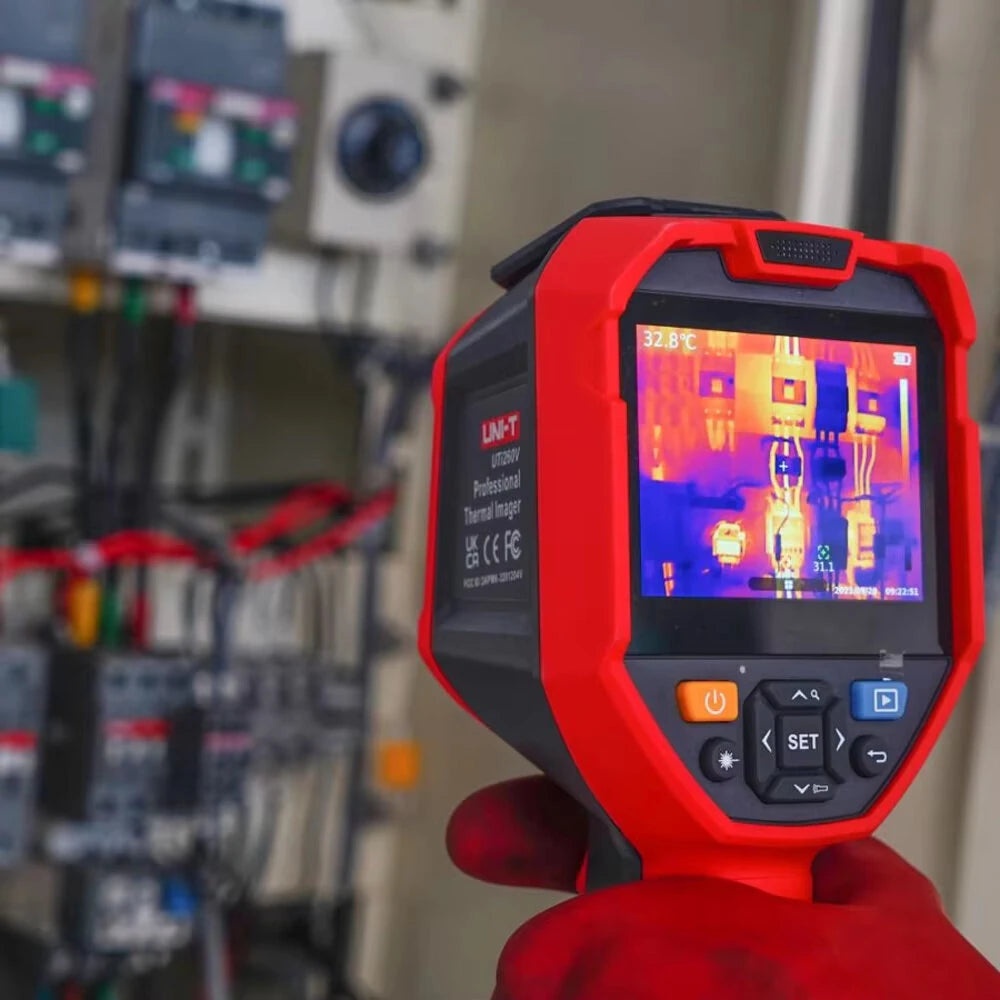 UNI-T UTi260V Thermal Camera: 256x192 Infrared, 5MP Visible, -20~550℃, 30m Laser Range, App/PC Connectivity