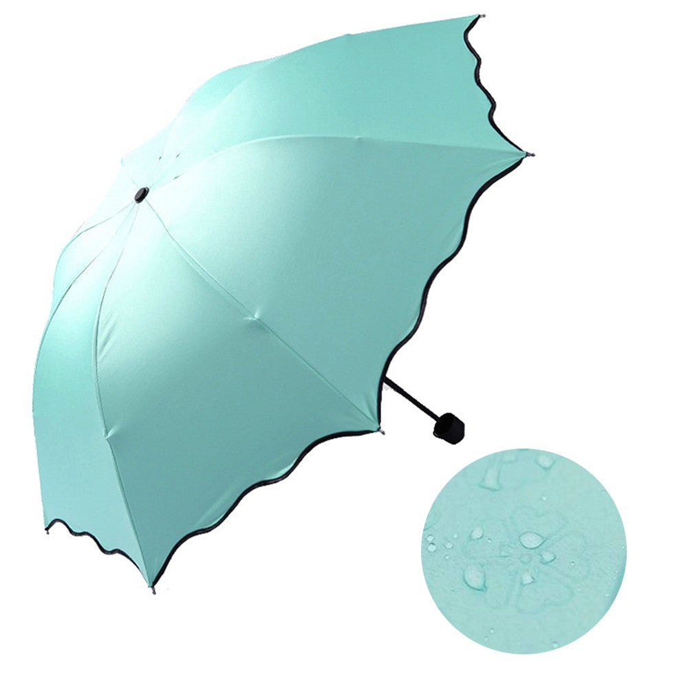 Windproof UV Protection Flower Dome Folding Umbrella for Rain and Sun