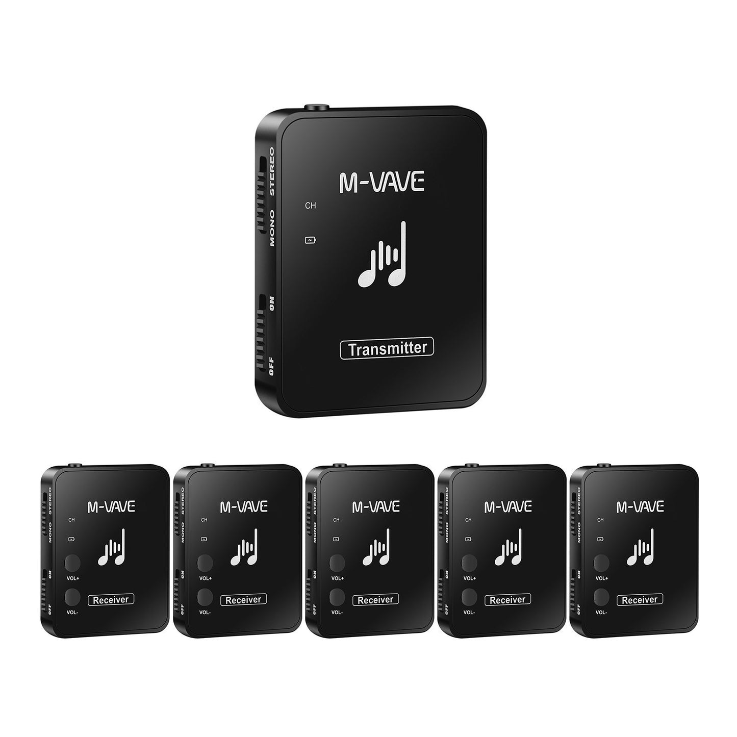 M-VAVE WP-10 2.4GHz Rechargeable Wireless Transmitter with 2 Receivers