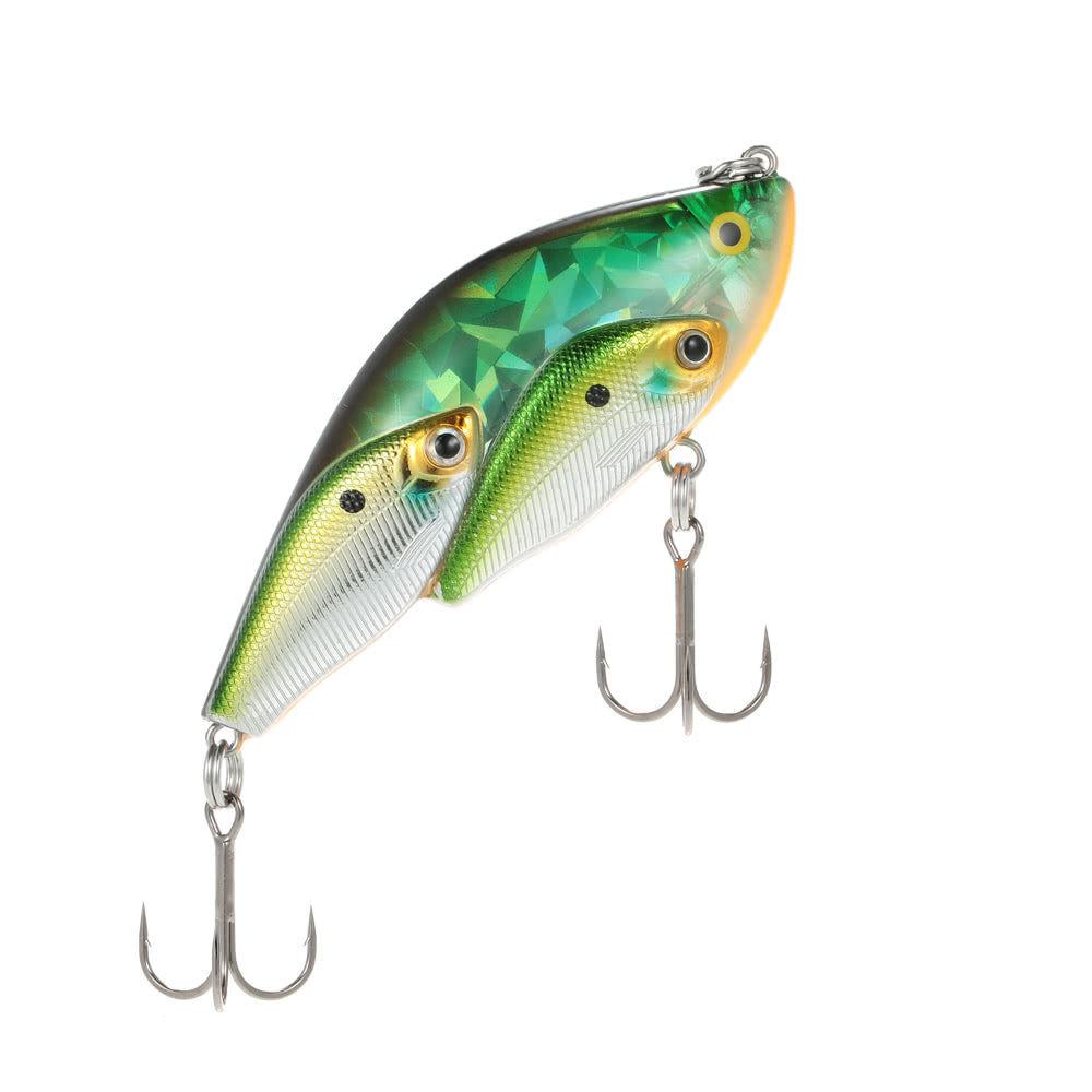 5pcs Floating SwimBait Group Hard Plastic 3D Fish Eye VIB Rattling Lures