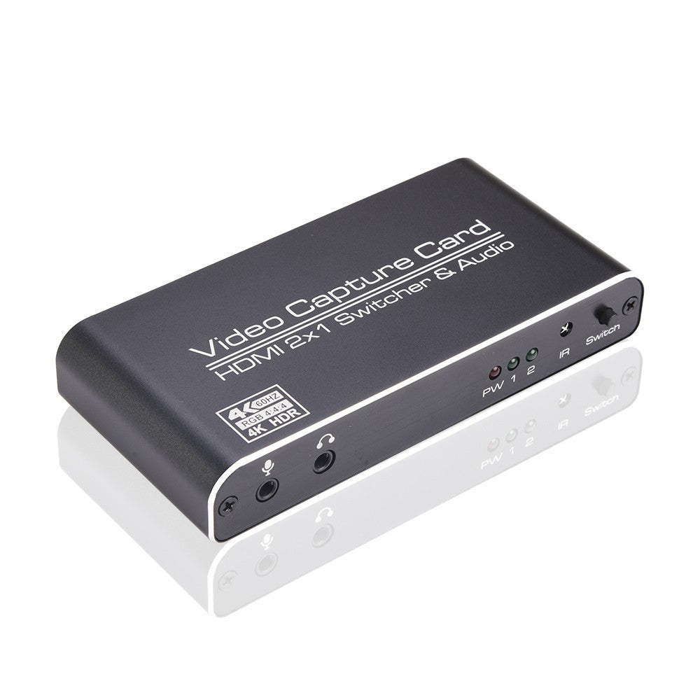 NK-X6 4K HDMI to USB 3.0 Video Capture Card & 2-in-1 Switcher, Audio Compatible for PS4/XBOX/Recording/Live Streaming
