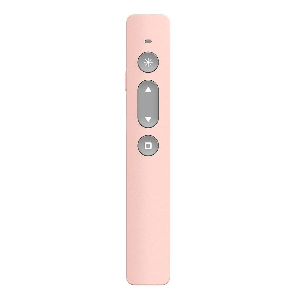 Rechargeable 2.4GHz Wireless Presenter Remote with Red Light Pointer - USB PPT Clicker, White