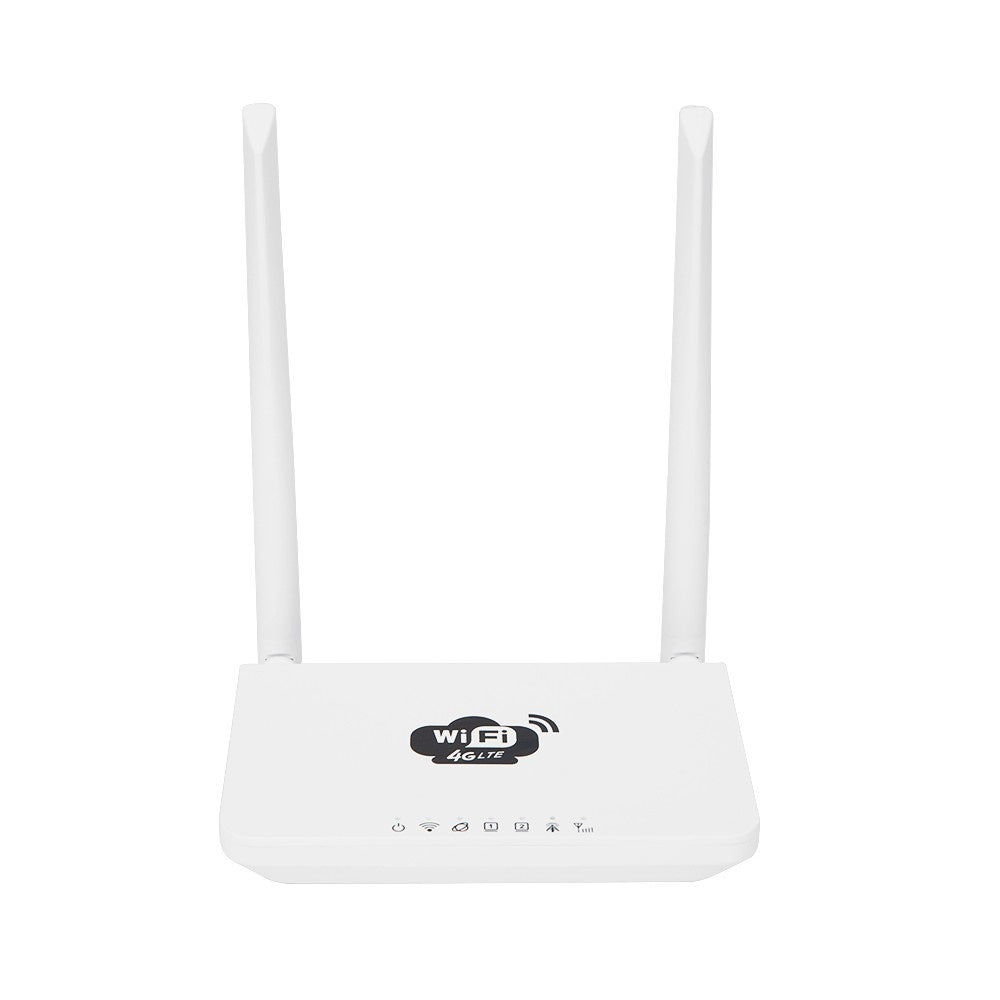 American Version 4G LTE WiFi Router, 300Mbps, High-Speed, SIM Card Slot, 2 External Antennas, Black