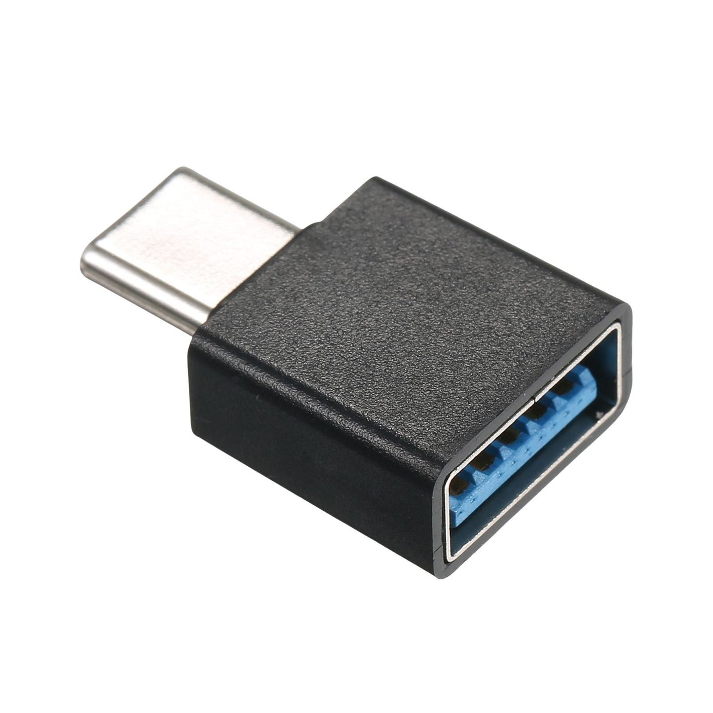 Portable OTG USB 2.0 Adapter - Mini Aluminum for iOS Devices, Black
