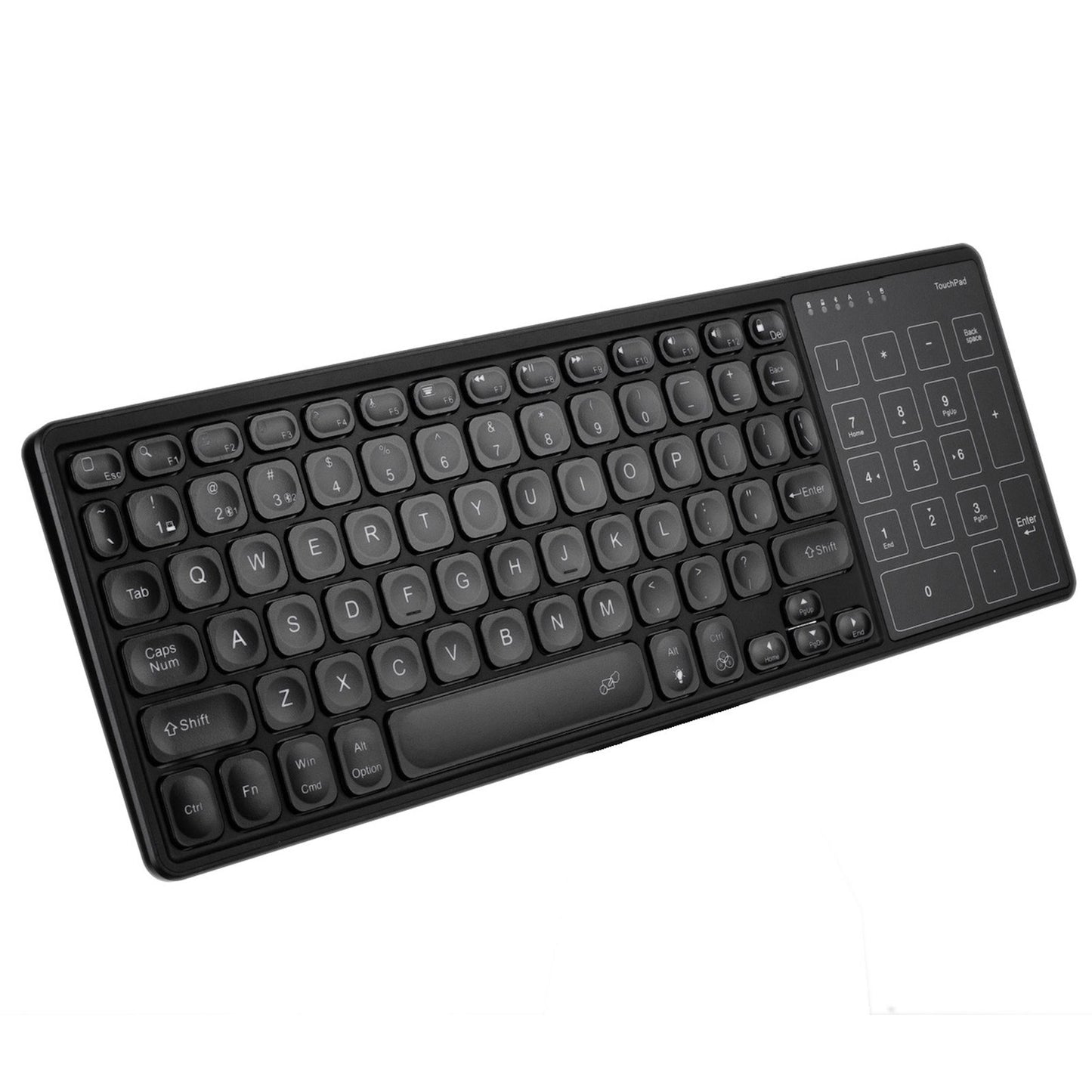 Ergonomic Dual-Mode Wireless Keyboard with Touchpad: 2.4G/BT Connectivity & Wide Compatibility