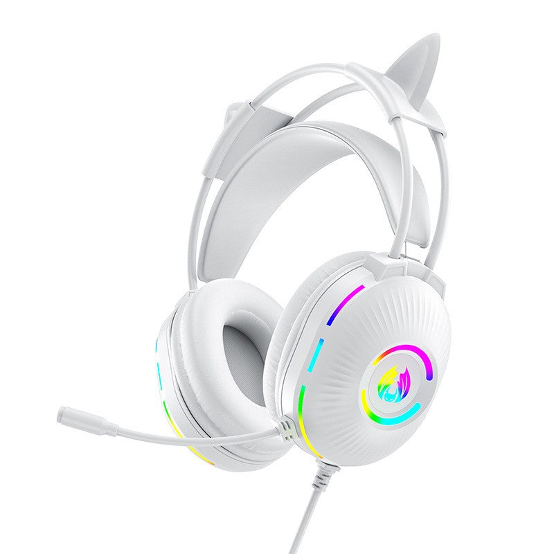 7.1 Surround Sound Gaming Headsets with Mic, Noise-Canceling Over-Ear Wired Headphones & LED Lights for PC