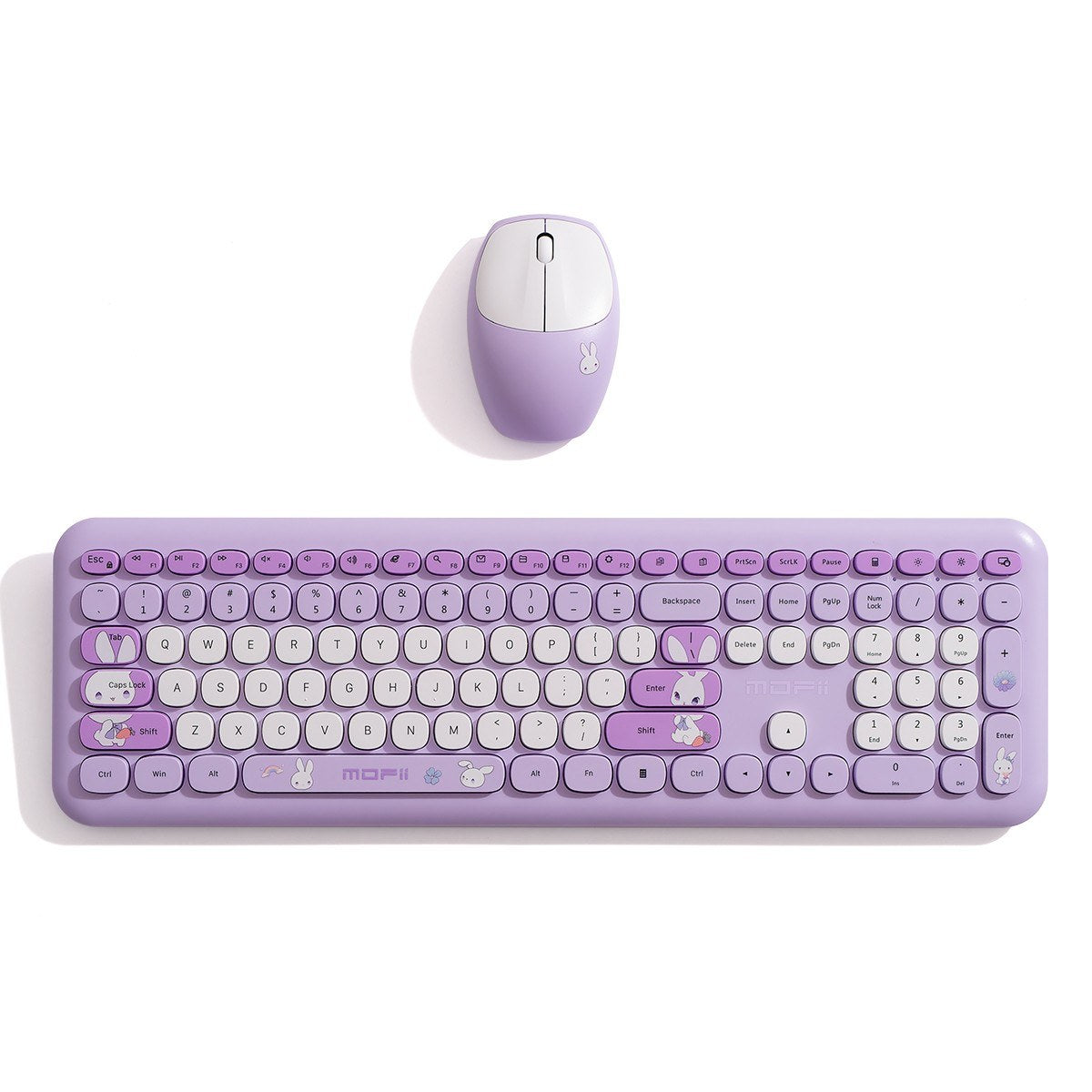 Ultra-Slim Mofii 110-Key Wireless Keyboard & Mouse Set 2.4GHz USB Ergonomic for Office