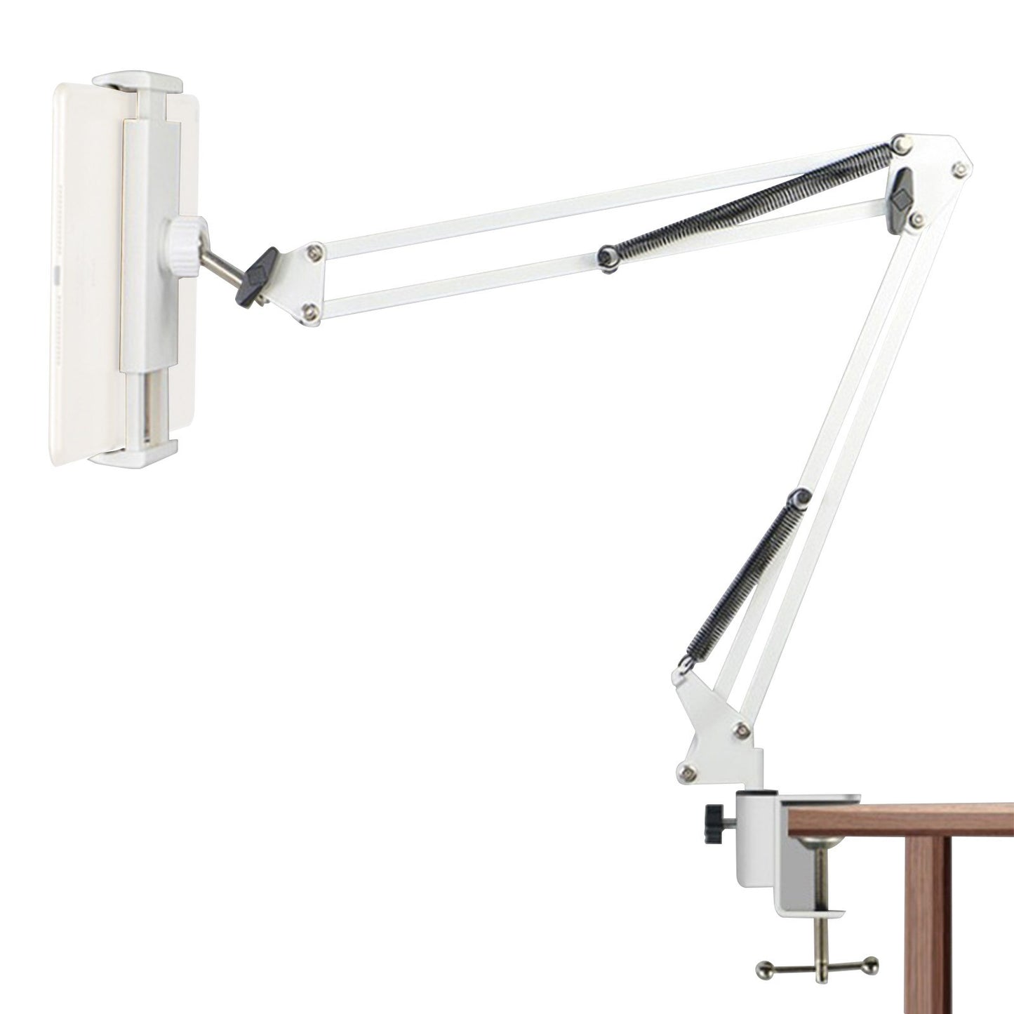 Flexible Desk/Bedside Phone & Tablet Holder, Adjustable Arm Bracket for 4-12.9 Devices