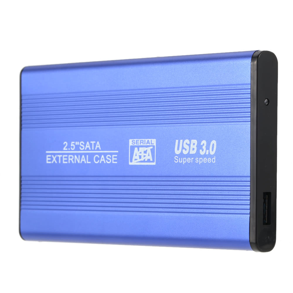 Aluminum 2.5 External Hard Drive Enclosure, Portable USB 3.0 SSD/HDD Case, Supports Up to 1TB