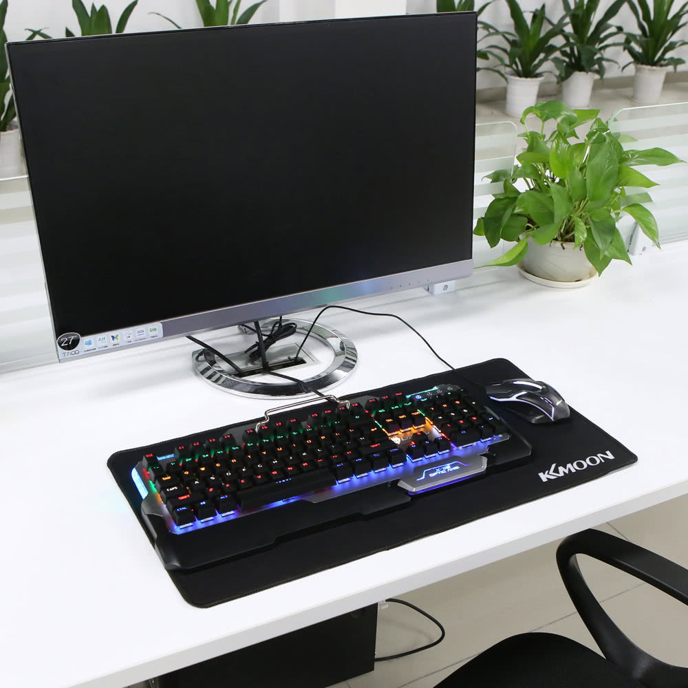 KKmoon Large Black Water-Resistant Anti-Slip Rubber Gaming Mouse Pad - 900x400x3mm
