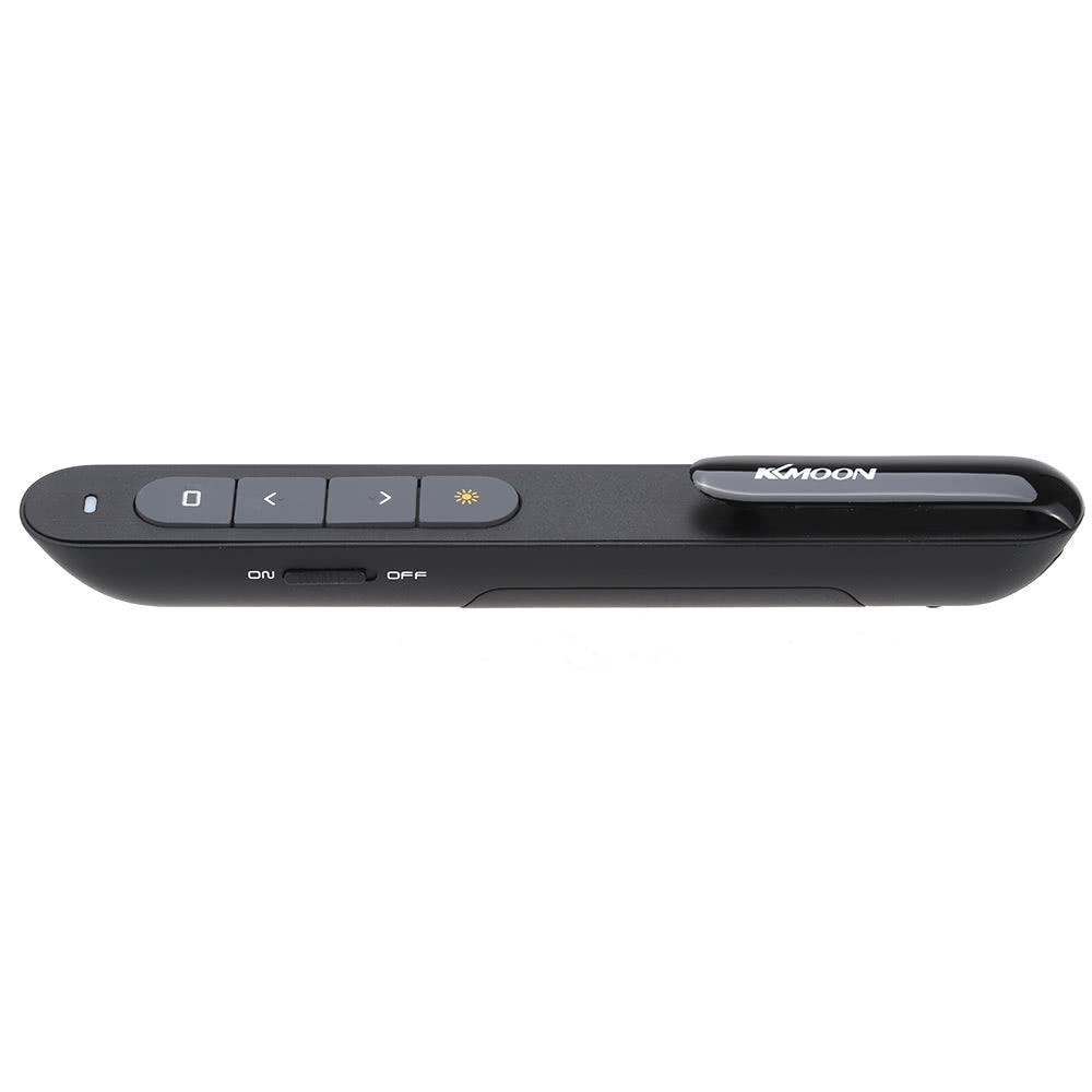 KKmoon Wireless PowerPoint Clicker Remote, 2.4GHz Laser Pen Pointer, PPT Presenter with USB Receiver, 10m Range, Hyperlink & Volume Control