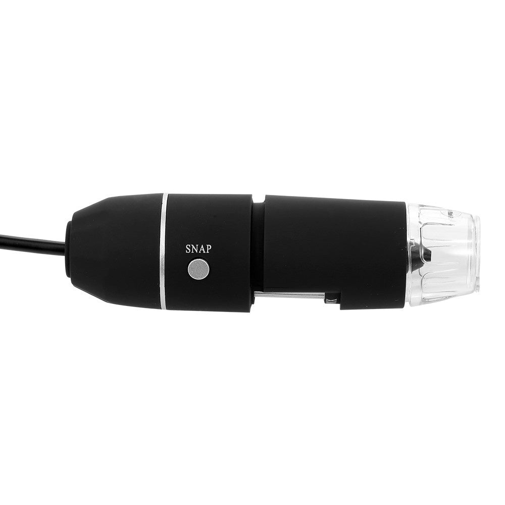 Black HD Portable Digital Microscope 50X-1000X Zoom, 3-in-1 USB Magnifier with 8 LED Lights