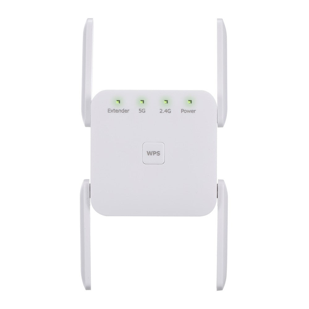 1200Mbps Dual Band WiFi Repeater Signal Booster for Home & Office - EU Plug, White