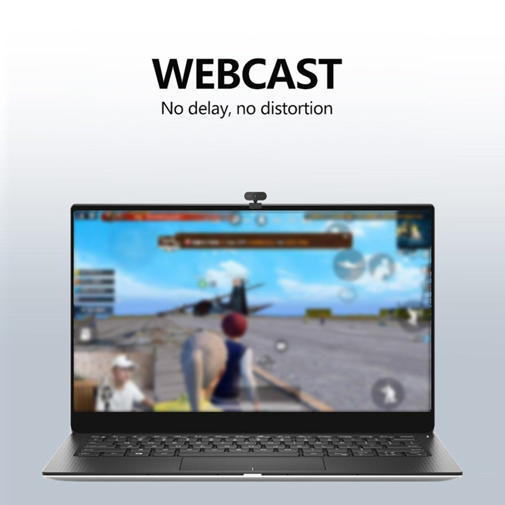 HD 1080P Webcam with 2MP Camera & Noise-Reduction Microphone, USB Plug & Play for Laptop/Desktop/TV