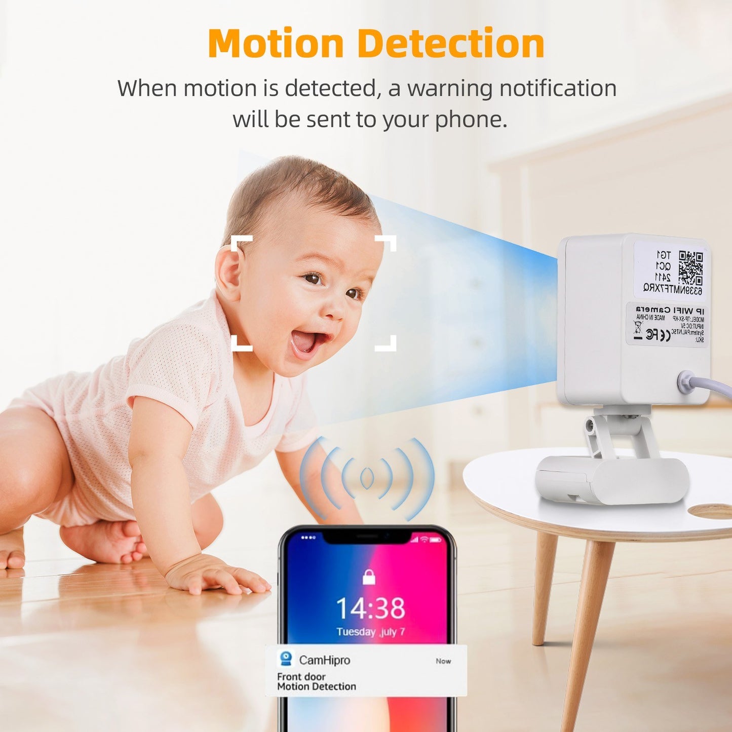1080P WiFi Indoor Security & Pet Camera with Phone App, 2MP
