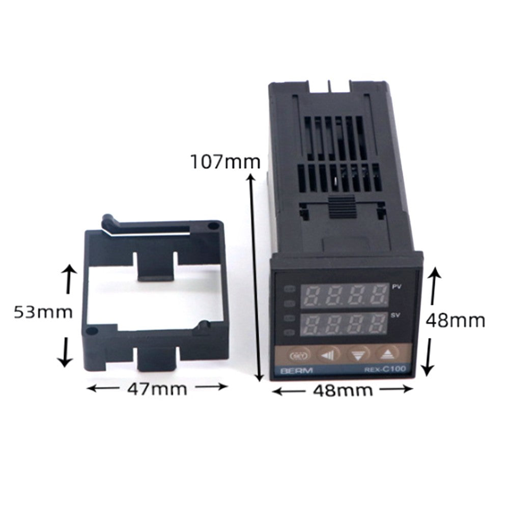 REX-C100 Intelligent Temperature Controller Set: SSR Output, SSR-25 DA, M6 1M Cable, 3Pcs