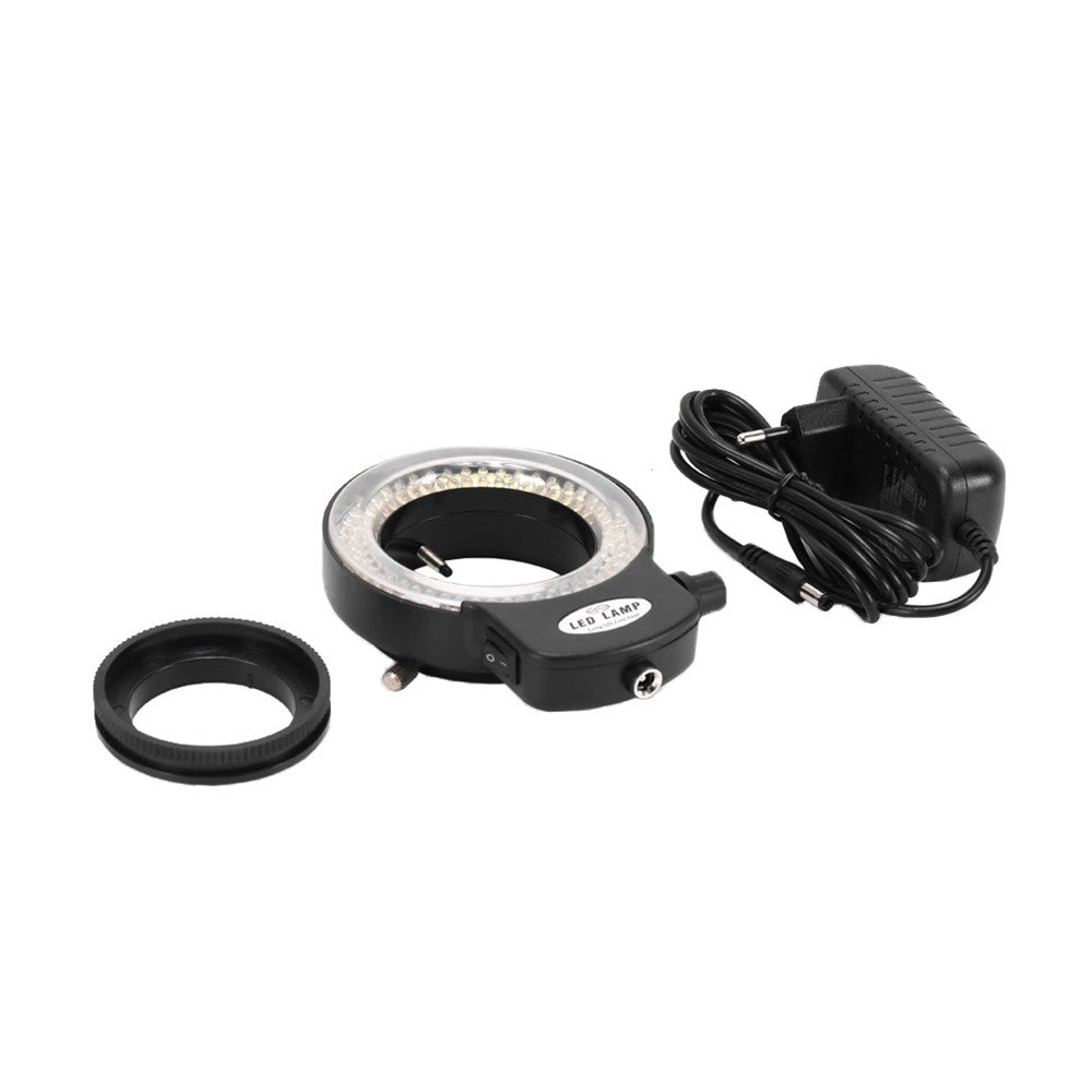 Adjustable 144 LED Ring Light with Dimmer for Stereo Microscopes and Cameras