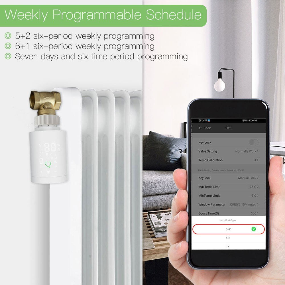 Tuya ZIGBEE3.0 Smart Thermostatic Radiator Valve with Alexa Voice Control