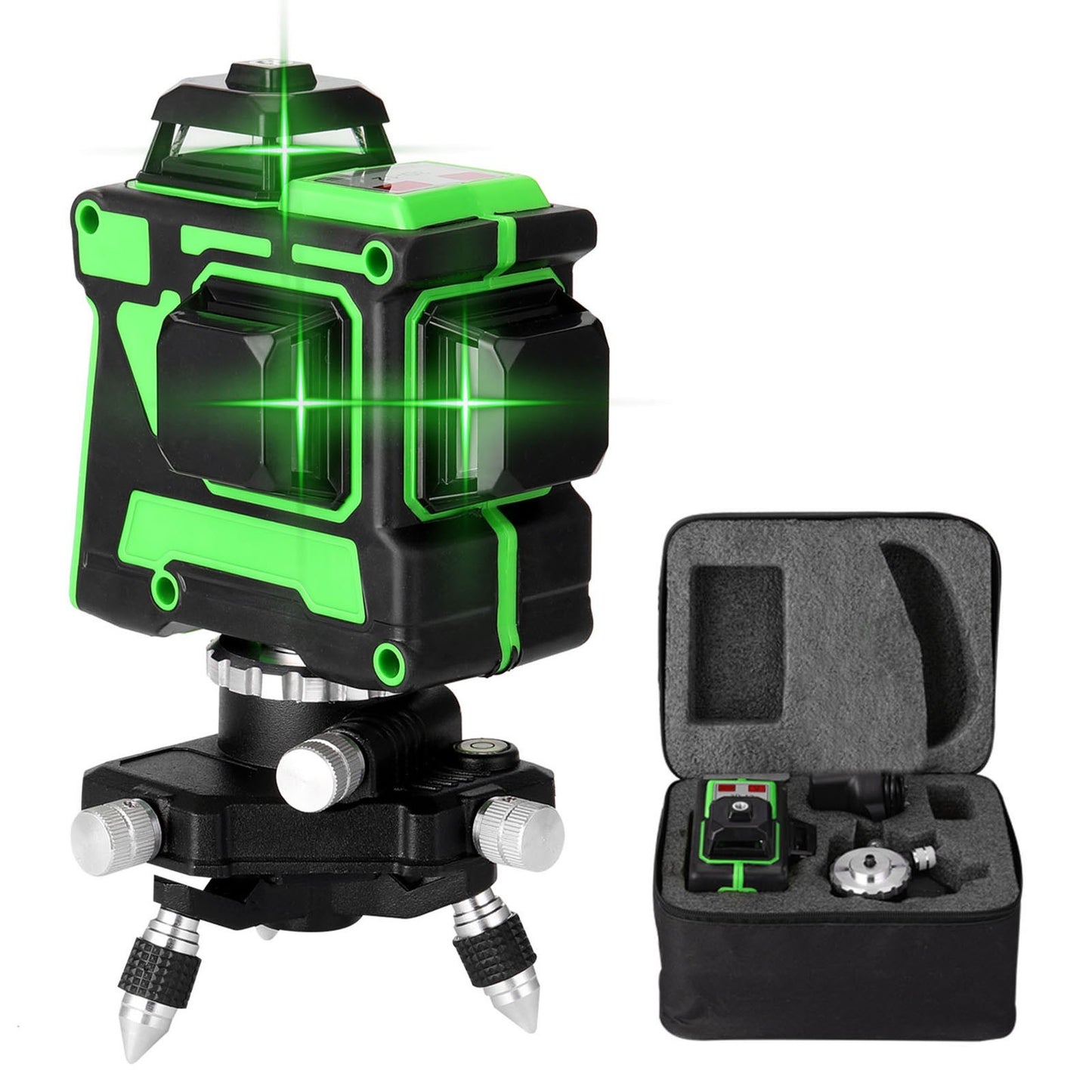 12-Line 3D Self-Leveling Laser Level Tool for Vertical & Horizontal Alignment