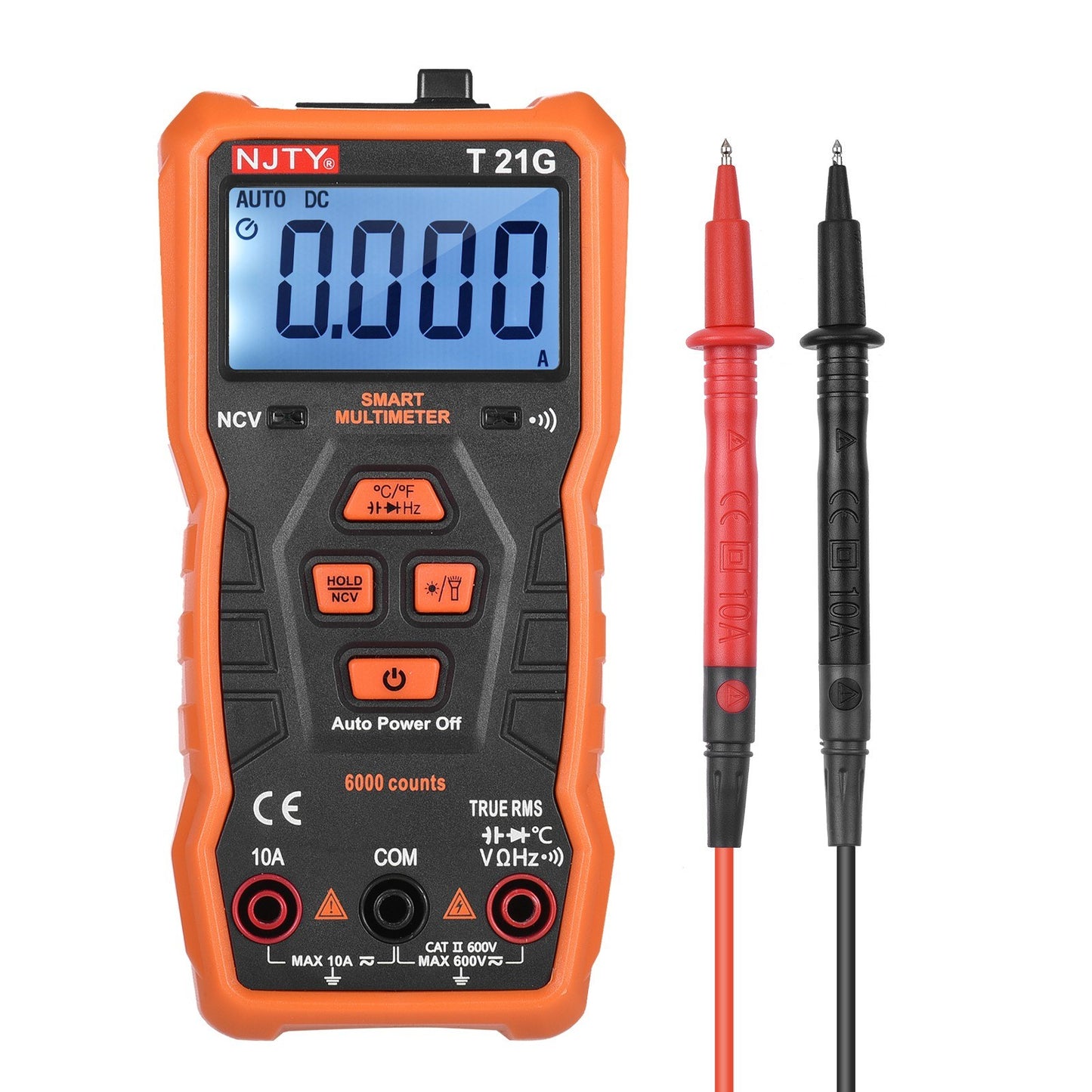Mini Smart Multimeter 6000 Counts True RMS Universal Meter NJTY T21G