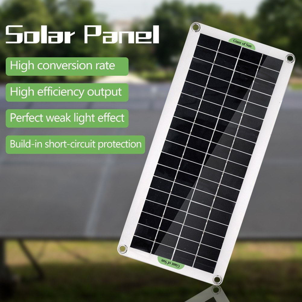 Flexible 30W Polycrystalline Solar Panel for Camping, Car Travel, and Outdoor Emergency Power