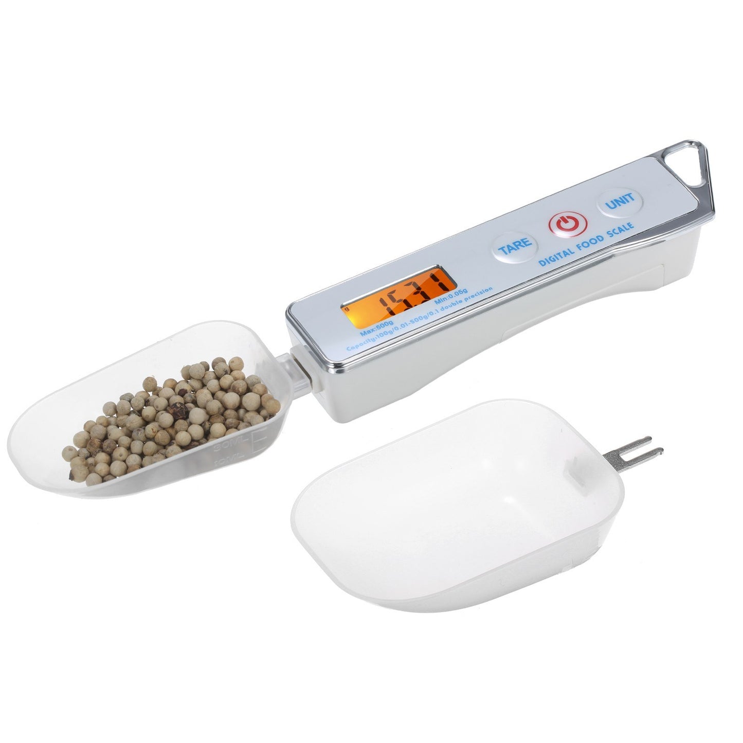 KKmoon Digital Kitchen Spoon Scale with Tare Function, 0.05g-500g Capacity, Supports g/oz/gn/ct/dwt Units